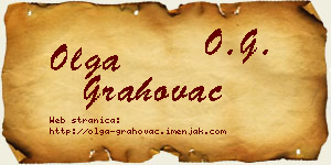 Olga Grahovac vizit kartica